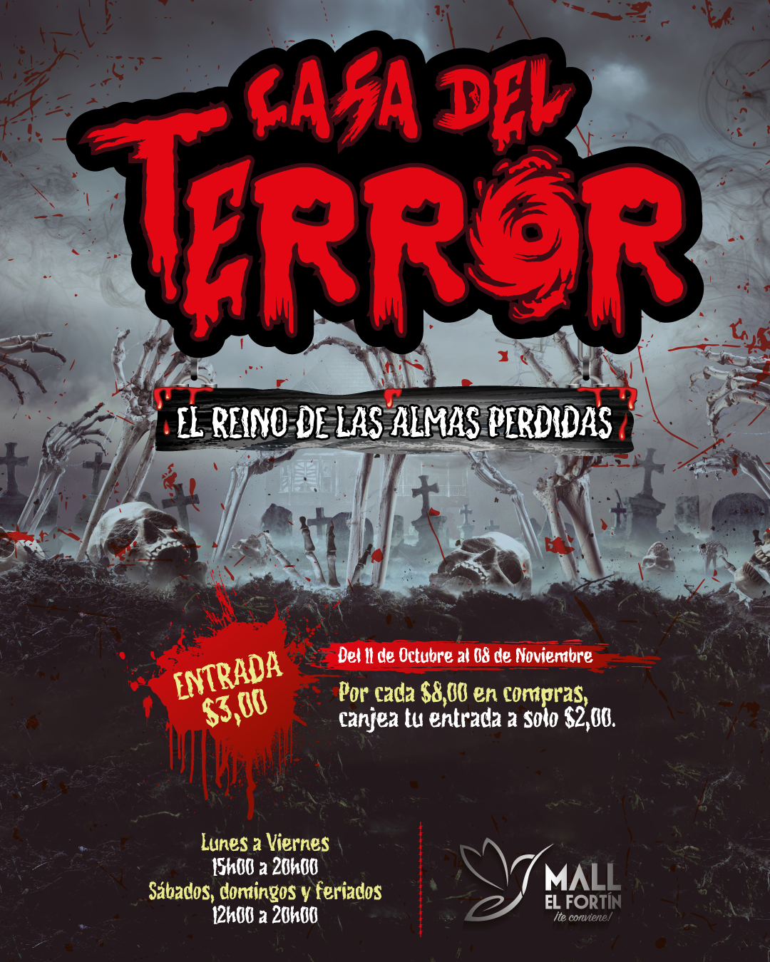 CASA DEL TERROR DESDE EL 11/10/2024 HASTA EL 08/11/2024