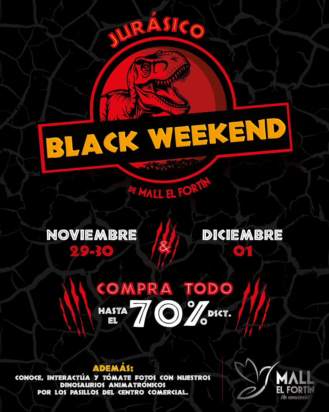 JURÁSICO BLACK WEEKEND 29,30/11/2024 Y EL 01/12/2024