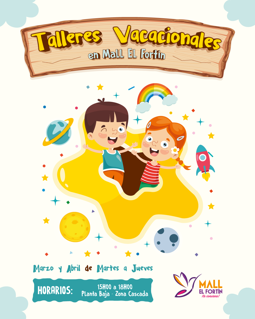 TALLERES VACACIONALES DE MARTES A JUEVES EN LOS MESES DE MARZO Y ABRIL