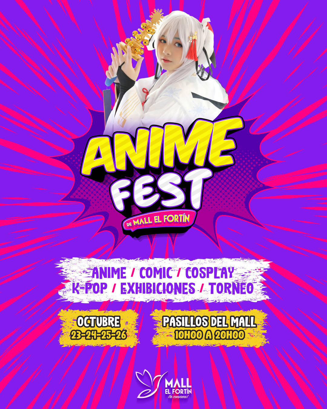 ANIME FEST DE MALL EL FORTÍN DESDE EL 23/10/2025 HASTA EL 26/10/2025